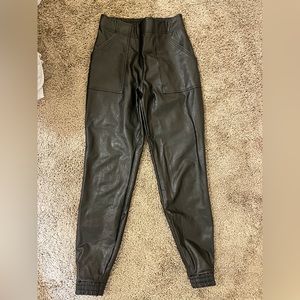 Spanx Faux Leather Joggers size Medium